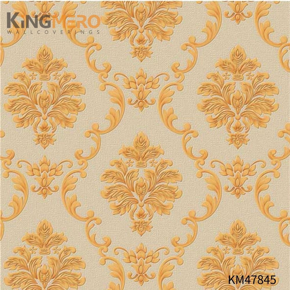 KINGMERO wallpaper online buy Best Selling Flowers Bronzing Pastoral Children Room 0.53*9.5M(±5%) PVC Wallpaper SKU:KM47845