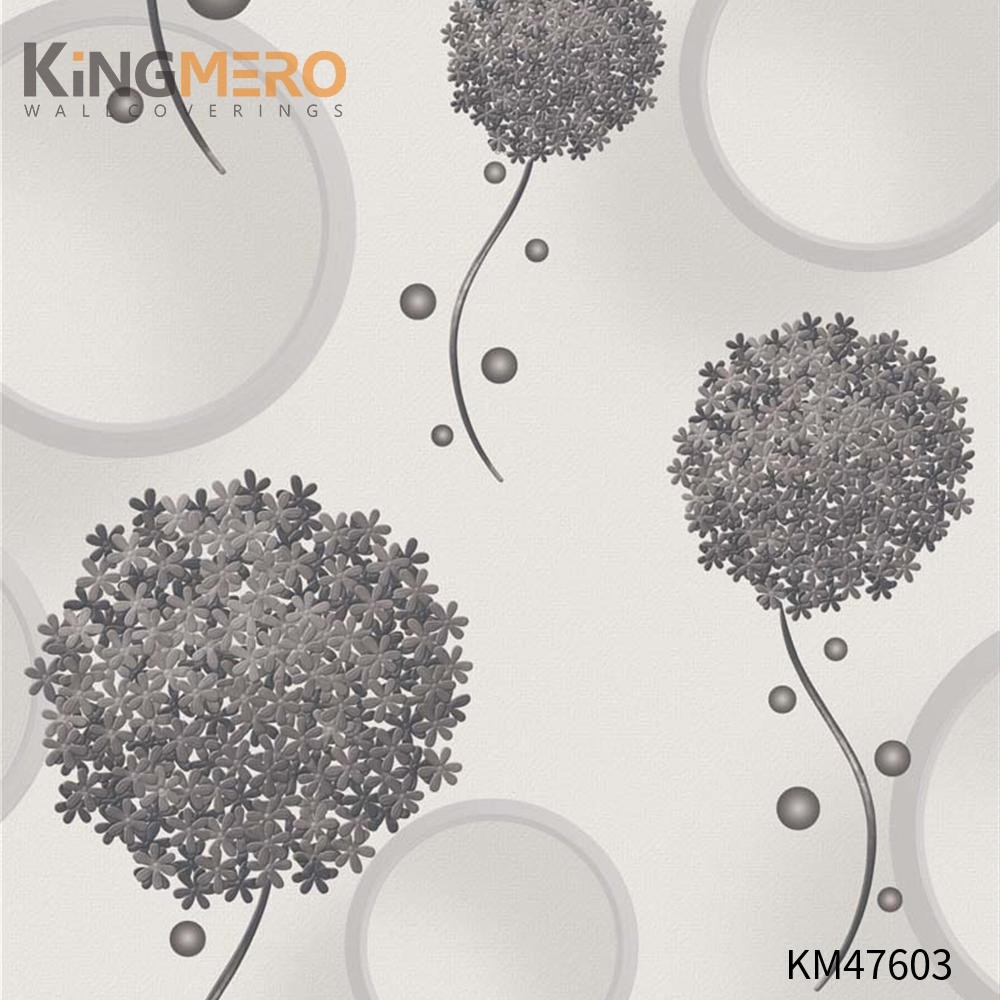 KINGMERO office wallpaper Best Selling Flowers Bronzing Pastoral Children Room 0.53*9.5M(±5%) PVC Wallpaper SKU:KM47603