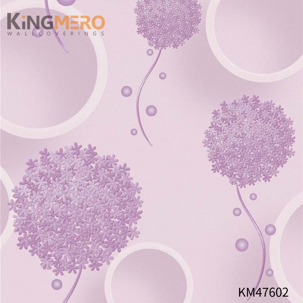 KINGMERO landscape wallpaper Best Selling Flowers Bronzing Pastoral Children Room 0.53*9.5M(±5%) PVC Wallpaper SKU:KM47602