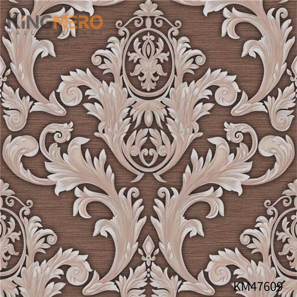 KINGMERO wallpaper design for bedroom Best Selling Flowers Bronzing Pastoral Children Room 0.53*9.5M(±5%) PVC Wallpaper SKU:KM47609