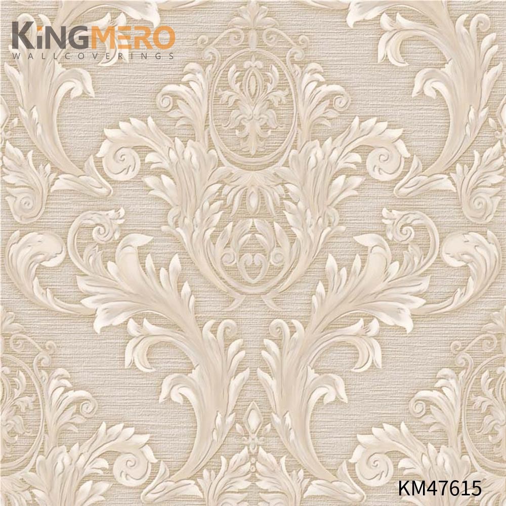 KINGMERO wallpaper suppliers Best Selling Flowers Bronzing Pastoral Children Room 0.53*9.5M(±5%) PVC Wallpaper SKU:KM47615