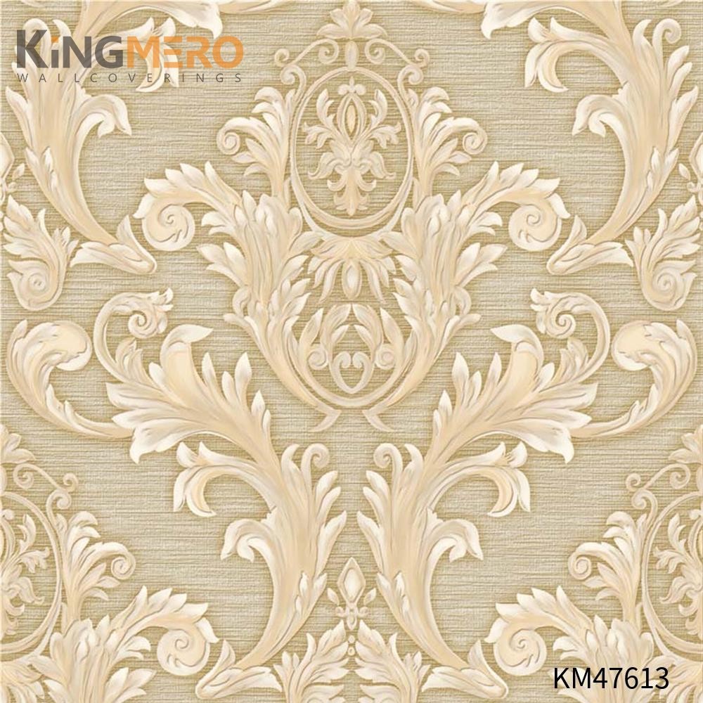 KINGMERO wallpaper for room Best Selling Flowers Bronzing Pastoral Children Room 0.53*9.5M(±5%) PVC Wallpaper SKU:KM47613