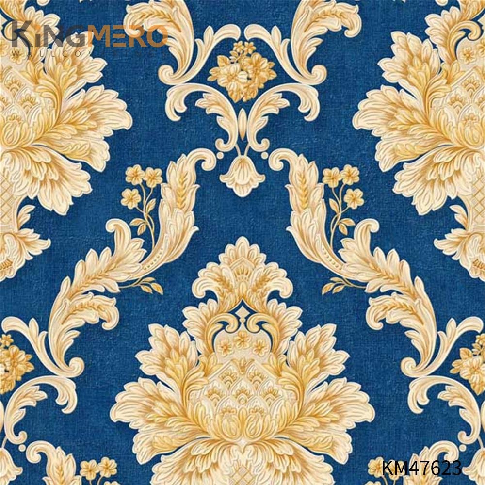 KINGMERO unique wallpaper for walls Best Selling Flowers Bronzing Pastoral Children Room 0.53*9.5M(±5%) PVC Wallpaper SKU:KM47623