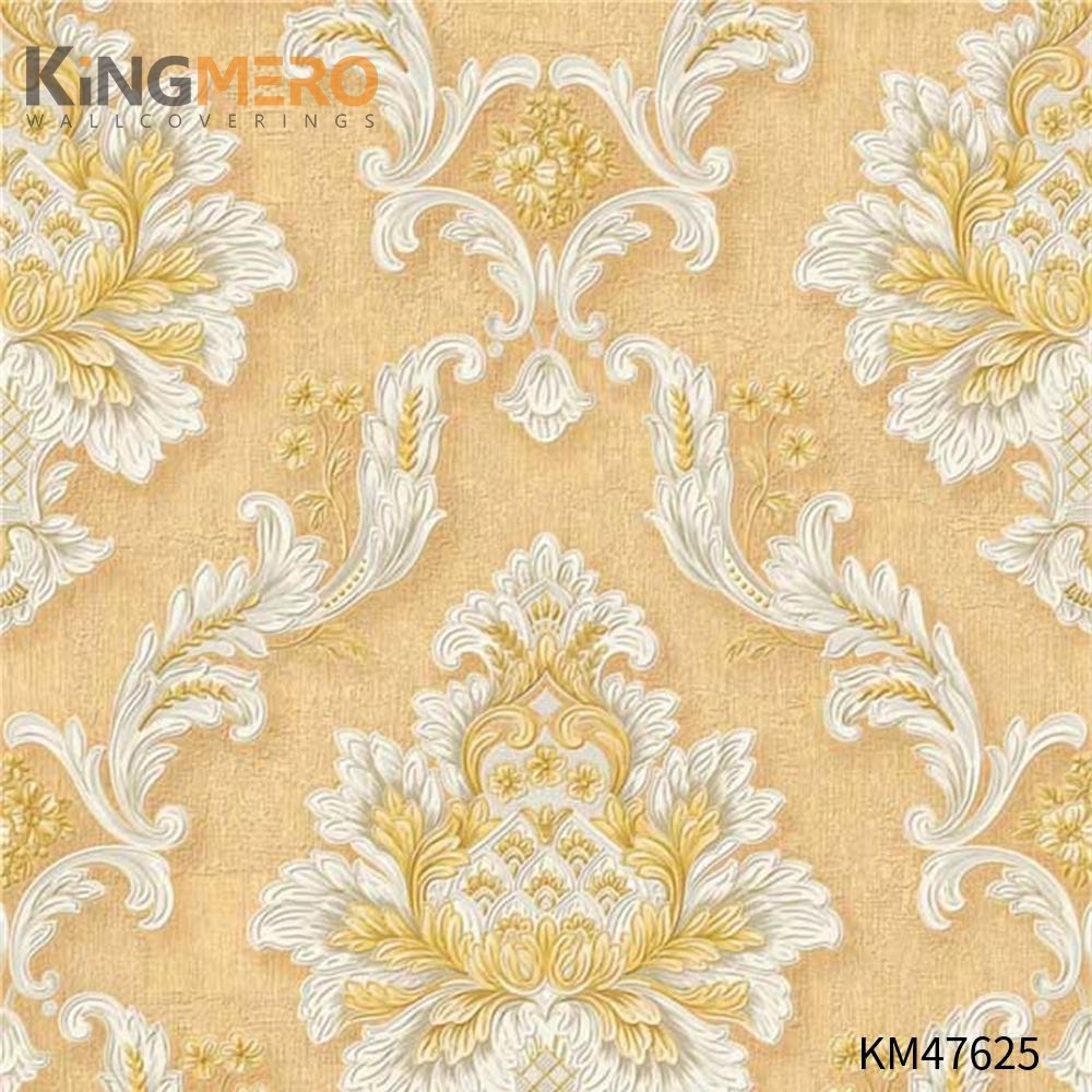 KINGMERO wallpaper of house Best Selling Flowers Bronzing Pastoral Children Room 0.53*9.5M(±5%) PVC Wallpaper SKU:KM47625