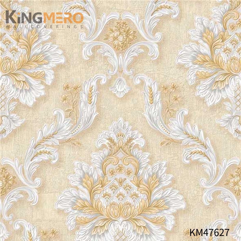 KINGMERO wallpaper for living room Best Selling Flowers Bronzing Pastoral Children Room 0.53*9.5M(±5%) PVC Wallpaper SKU:KM47627