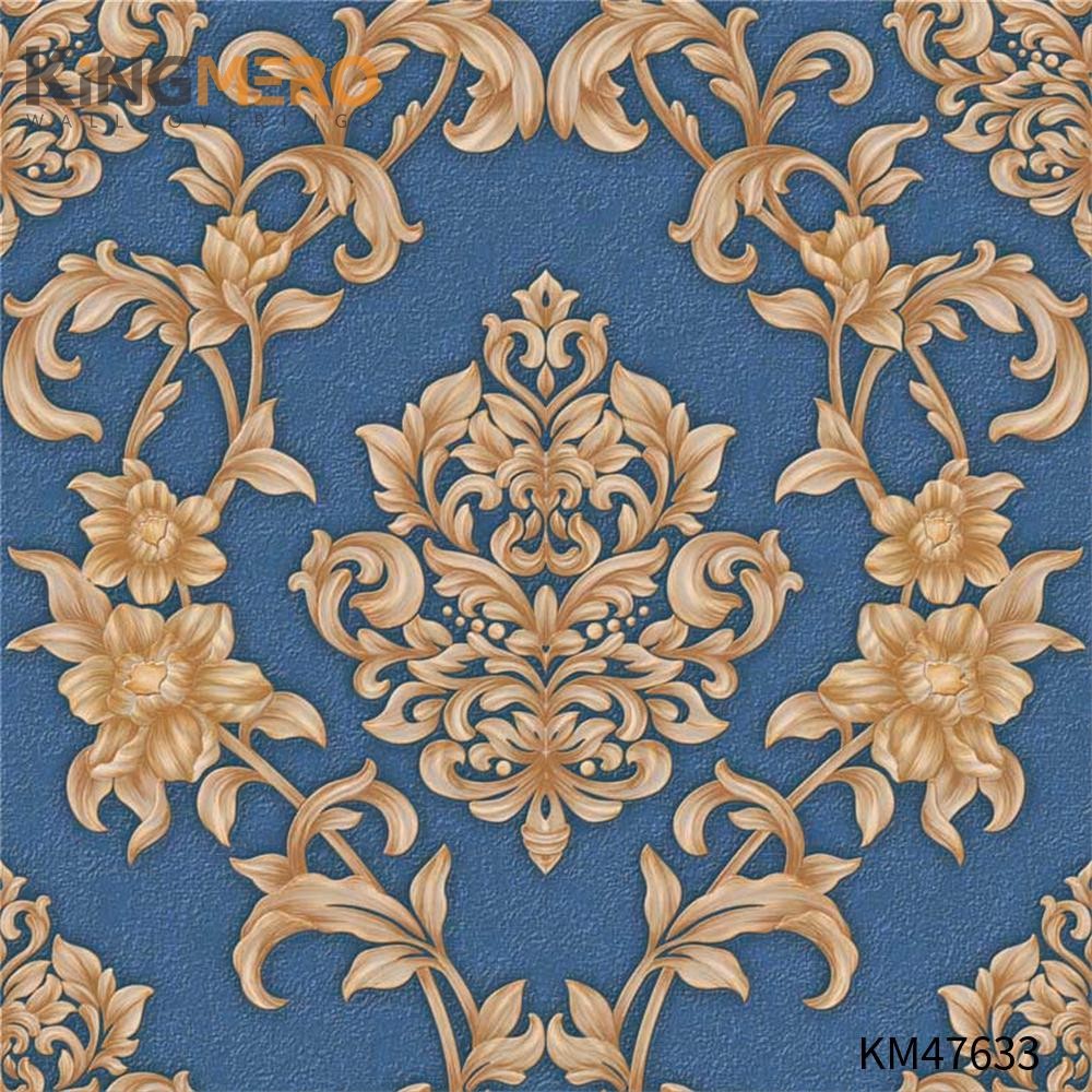 KINGMERO commercial wallpaper Best Selling Flowers Bronzing Pastoral Children Room 0.53*9.5M(±5%) PVC Wallpaper SKU:KM47633