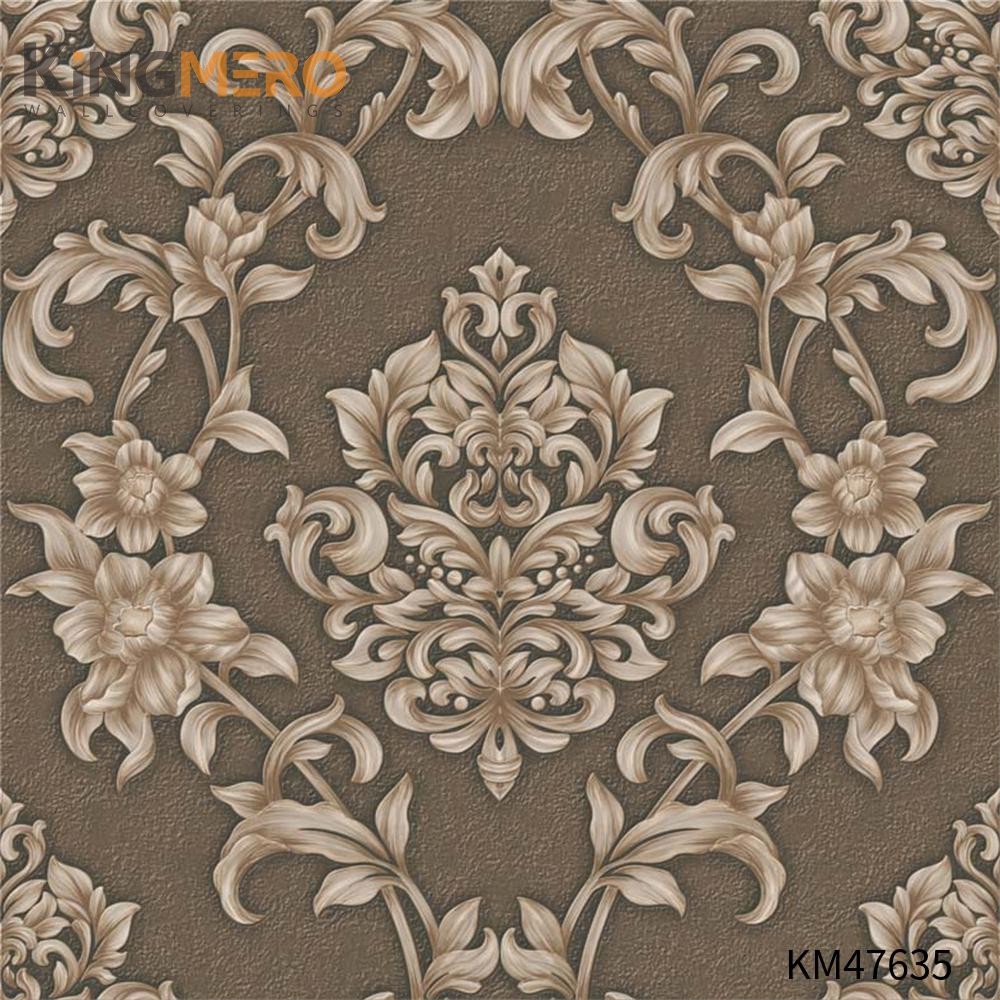 KINGMERO wallpaper shop online Best Selling Flowers Bronzing Pastoral Children Room 0.53*9.5M(±5%) PVC Wallpaper SKU:KM47635