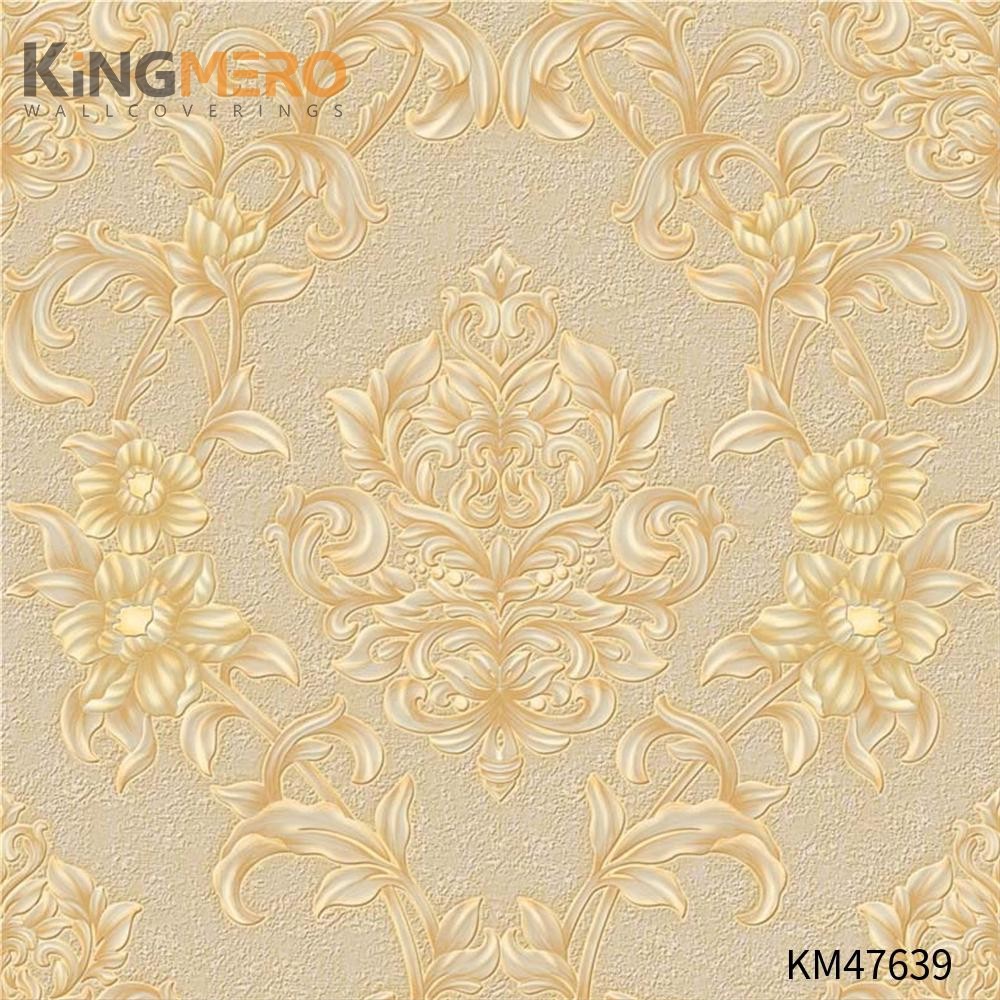 KINGMERO wallpaper on wall Best Selling Flowers Bronzing Pastoral Children Room 0.53*9.5M(±5%) PVC Wallpaper SKU:KM47639