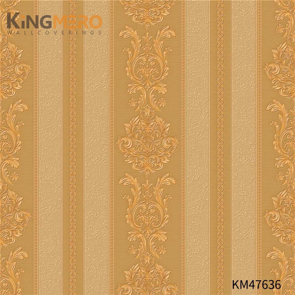KINGMERO home wallpaper websites Best Selling Flowers Bronzing Pastoral Children Room 0.53*9.5M(±5%) PVC Wallpaper SKU:KM47636