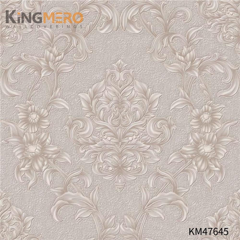 KINGMERO wallpaper for homes decorating Best Selling Flowers Bronzing Pastoral Children Room 0.53*9.5M(±5%) PVC Wallpaper SKU:KM47645