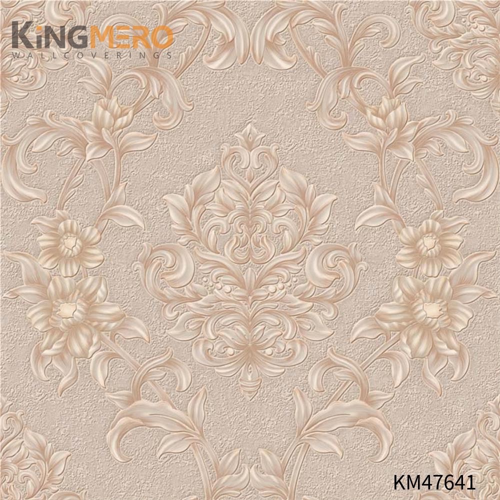 KINGMERO wallpaper online shop Best Selling Flowers Bronzing Pastoral Children Room 0.53*9.5M(±5%) PVC Wallpaper SKU:KM47641