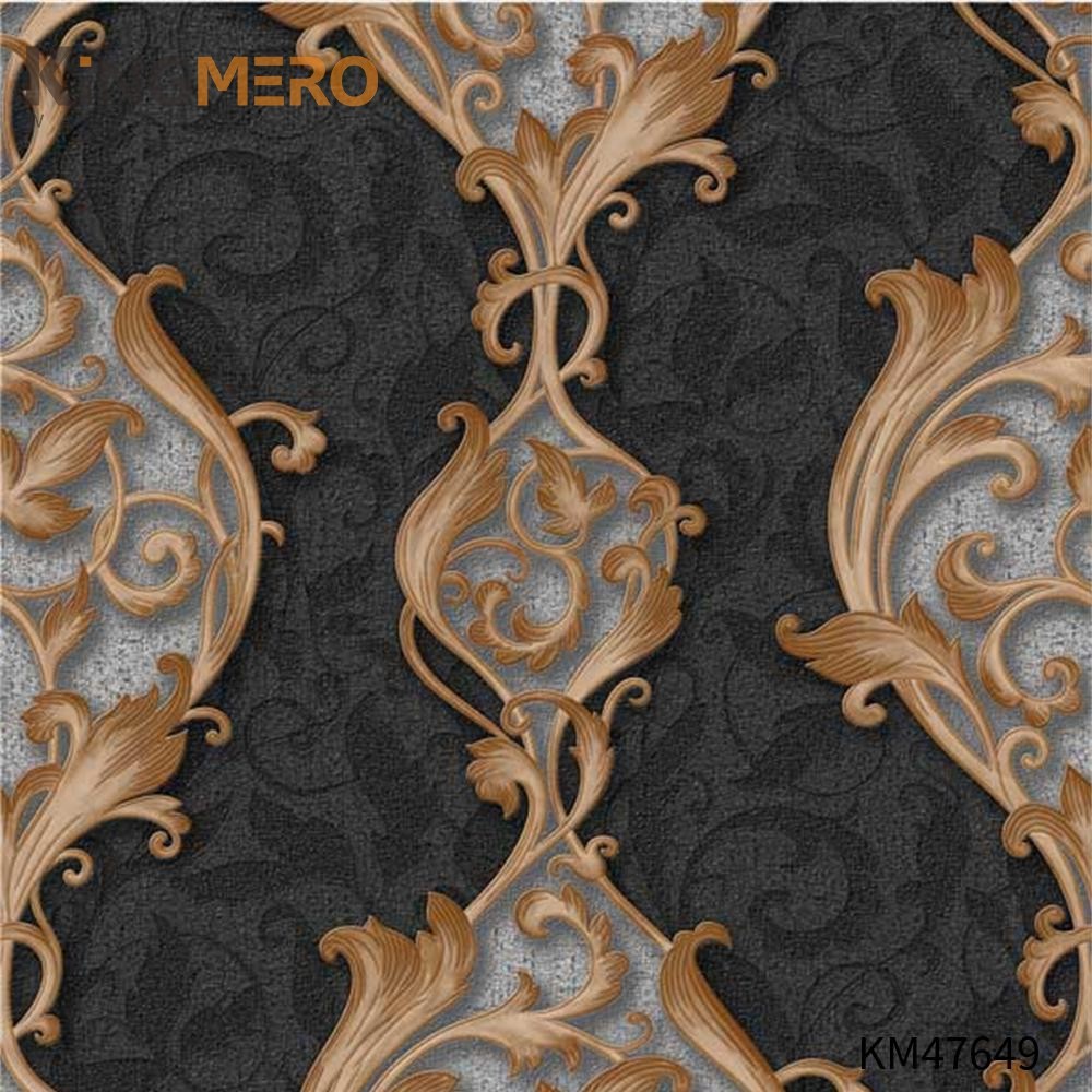 KINGMERO shopping wallpaper Best Selling Flowers Bronzing Pastoral Children Room 0.53*9.5M(±5%) PVC Wallpaper SKU:KM47649