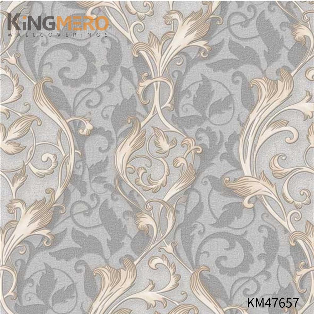 KINGMERO wallpaper for interior walls Best Selling Flowers Bronzing Pastoral Children Room 0.53*9.5M(±5%) PVC Wallpaper SKU:KM47657