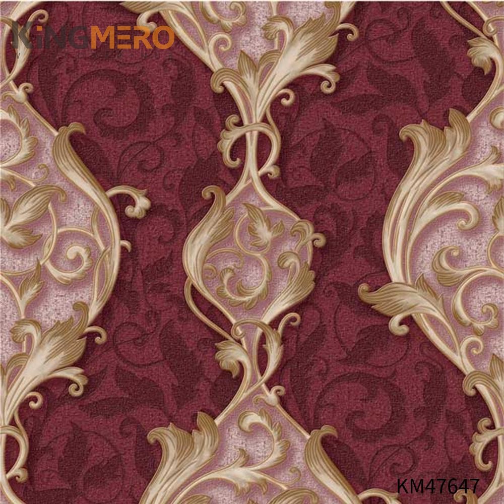 KINGMERO best wallpapers for home walls Best Selling Flowers Bronzing Pastoral Children Room 0.53*9.5M(±5%) PVC Wallpaper SKU:KM47647