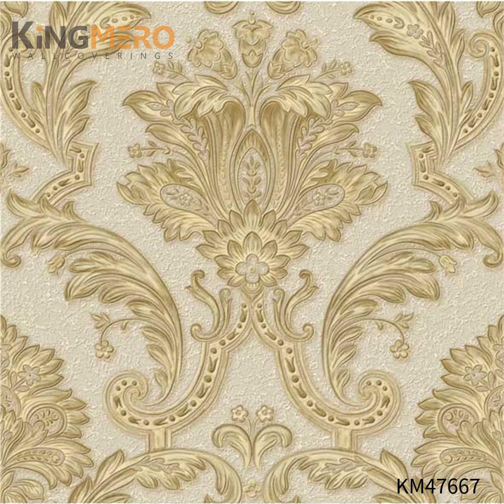 KINGMERO wallpaper wall coverings Best Selling Flowers Bronzing Pastoral Children Room 0.53*9.5M(±5%) PVC Wallpaper SKU:KM47667