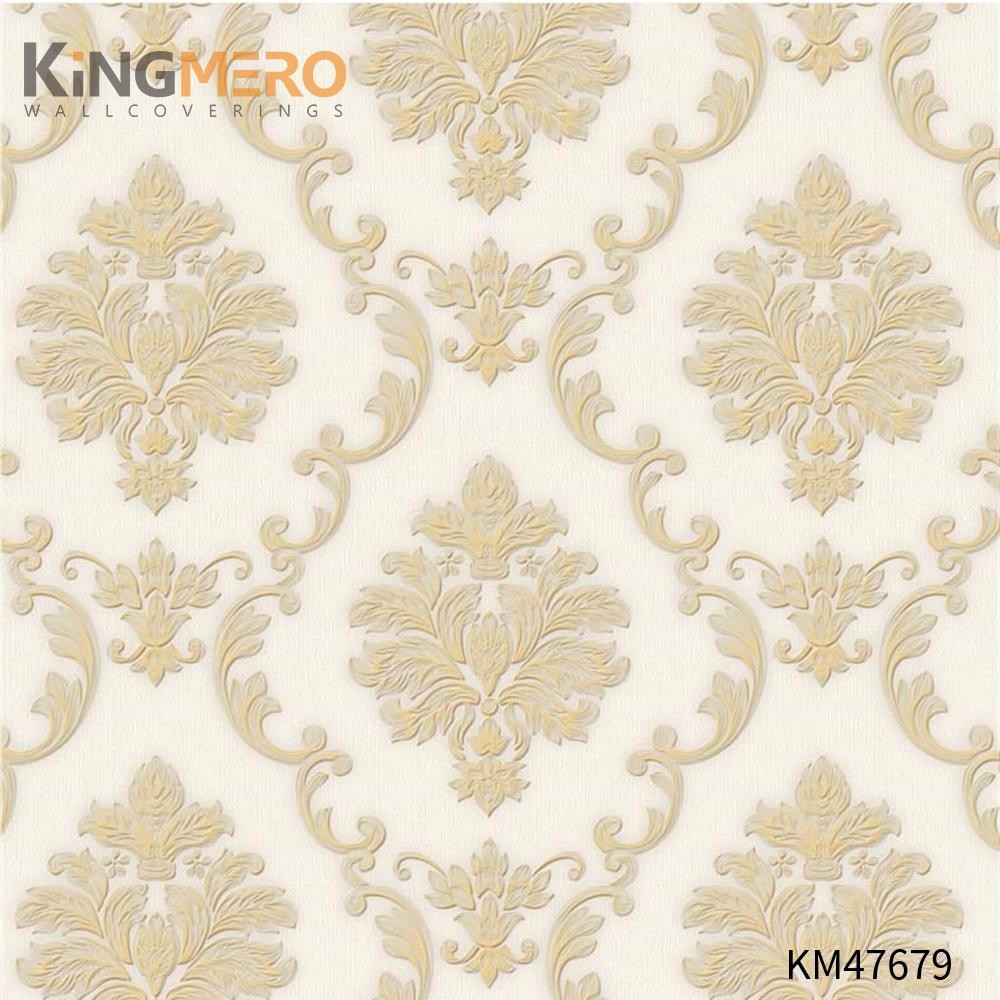 KINGMERO wallpaper for walls for sale Best Selling Flowers Bronzing Pastoral Children Room 0.53*9.5M(±5%) PVC Wallpaper SKU:KM47679