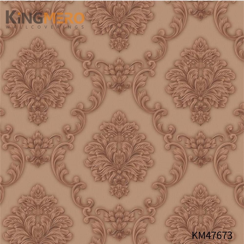 KINGMERO picture wallpaper Best Selling Flowers Bronzing Pastoral Children Room 0.53*9.5M(±5%) PVC Wallpaper SKU:KM47673