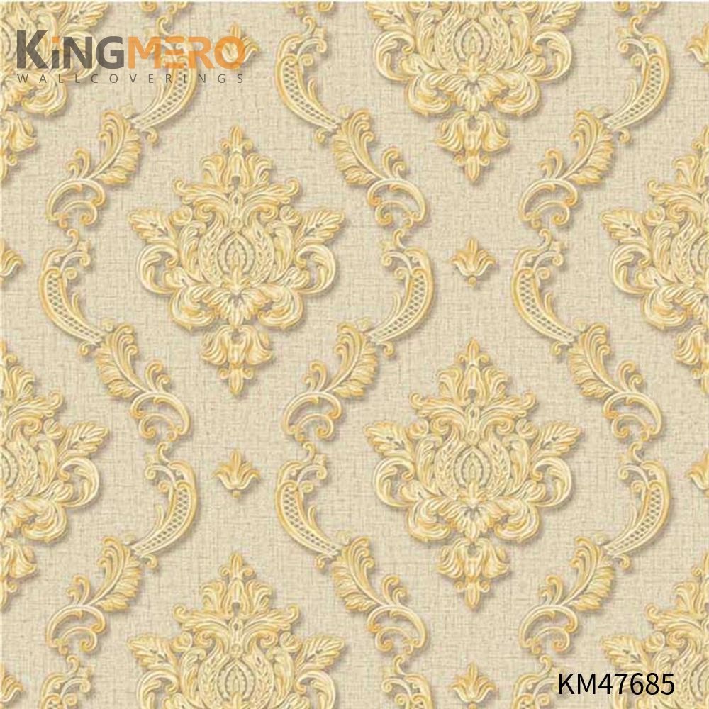 KINGMERO where to buy wallpaper borders Best Selling Flowers Bronzing Pastoral Children Room 0.53*9.5M(±5%) PVC Wallpaper SKU:KM47685