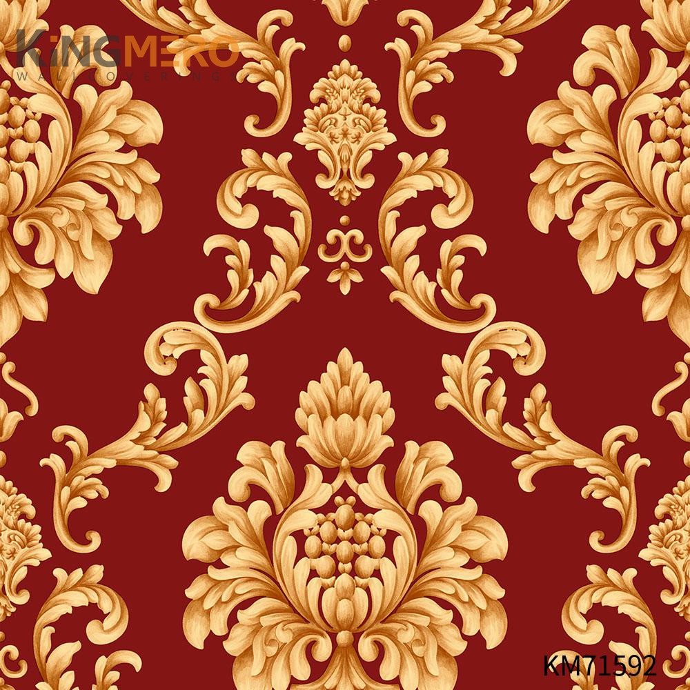 KINGMERO PVC wallpaper pictures Flowers Deep Embossed European Photo studio 0.53*9.5M(±5%) Durable Wallpaper SKU:KM71592