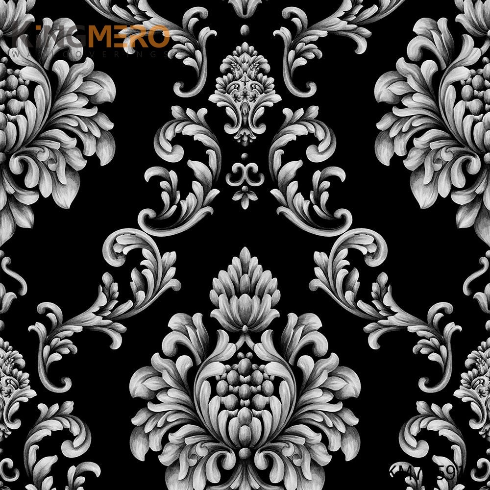 KINGMERO wallpaper for walls Durable Flowers Deep Embossed European Photo studio 0.53*9.5M(±5%) PVC Wallpaper SKU:KM71591
