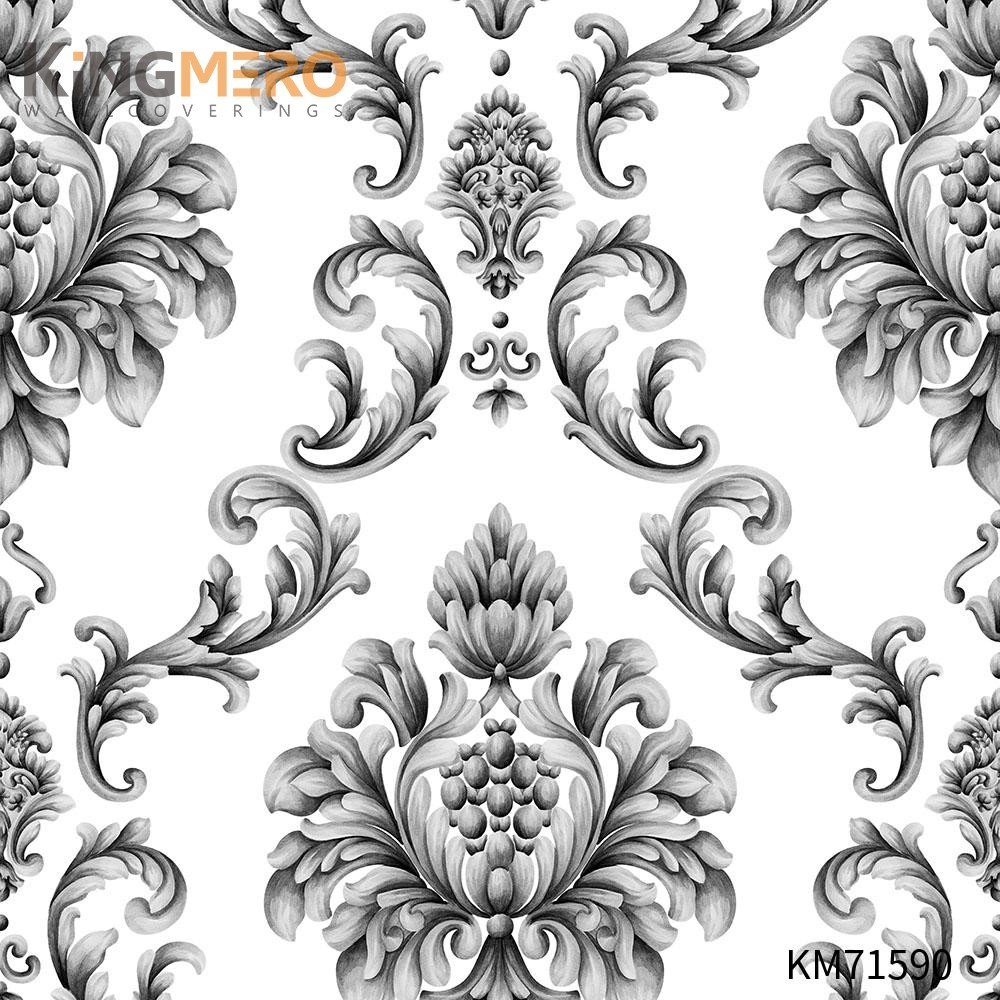 KINGMERO PVC Durable Flowers Deep Embossed European Photo studio 0.53*9.5M(±5%) bedroom wallpaper Wallpaper SKU:KM71590