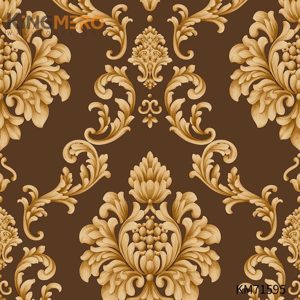 KINGMERO PVC Durable Flowers Deep Embossed modern wallpaper designs Photo studio 0.53*9.5M(±5%) European Wallpaper SKU:KM71595
