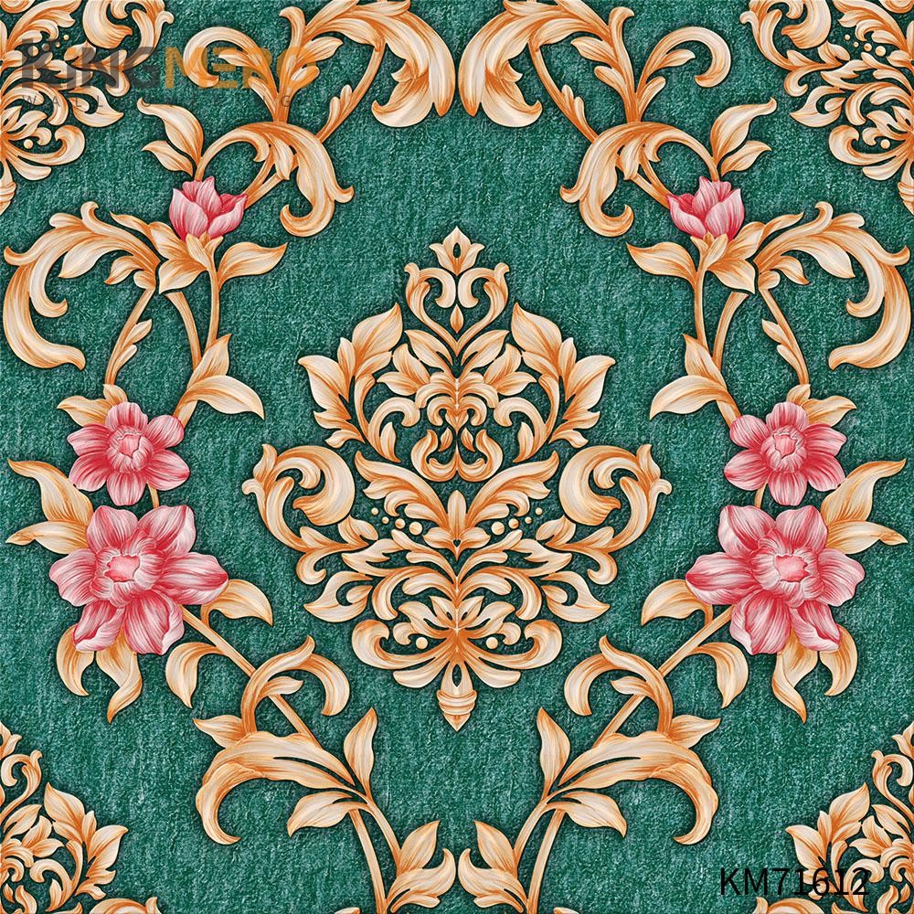 KINGMERO PVC Durable Flowers European Deep Embossed Photo studio 0.53*9.5M(±5%) image wallpaper Wallpaper SKU:KM71612