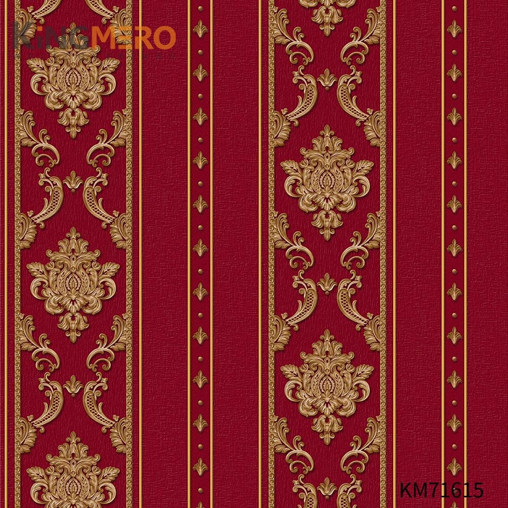 KINGMERO PVC Durable Deep Embossed Flowers European Photo studio 0.53*9.5M(±5%) wallpaper for walls for sale Wallpaper SKU:KM71615