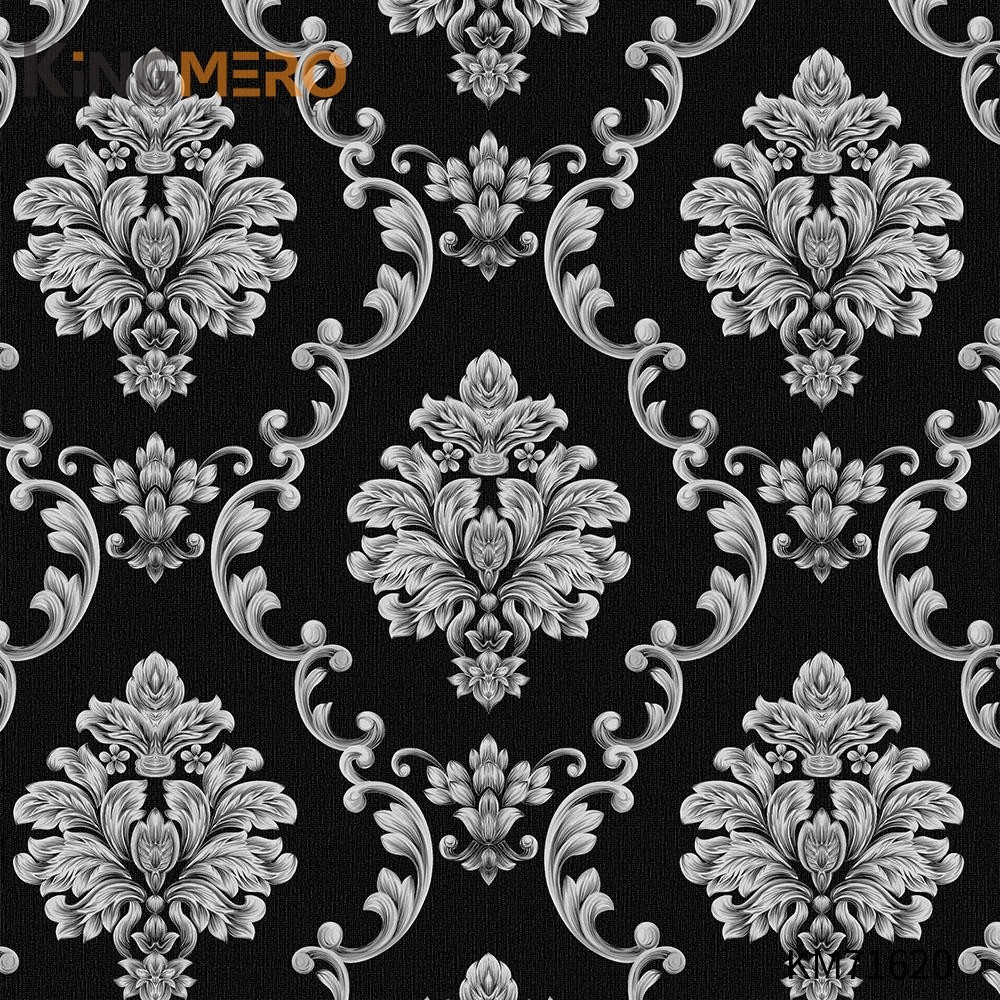 KINGMERO Durable 0.53*9.5M(±5%) wall murals online Deep Embossed European Photo studio PVC Flowers Wallpaper SKU:KM71620