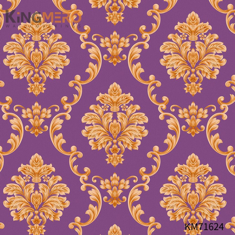 KINGMERO Durable PVC Flowers Deep Embossed European 0.53*9.5M(±5%) discontinued wallpaper Photo studio Wallpaper SKU:KM71624