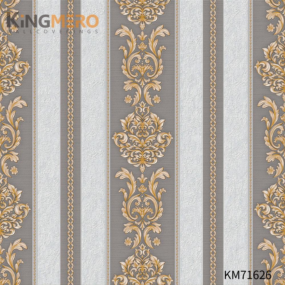 KINGMERO Durable Photo studio 0.53*9.5M(±5%) wallpaper border store European PVC Flowers Deep Embossed Wallpaper SKU:KM71626