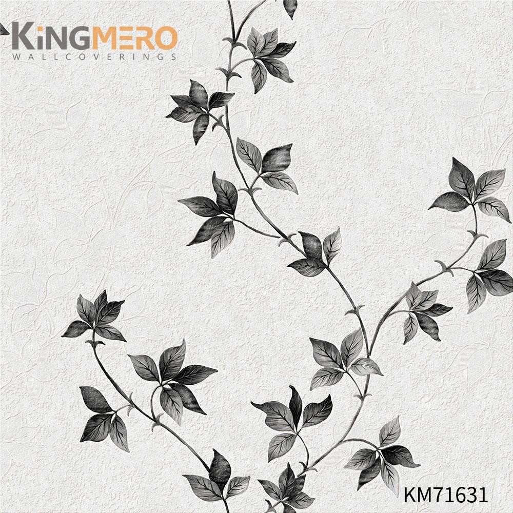 KINGMERO Durable European Photo studio 0.53*9.5M(±5%) wallpaper for your room Flowers Deep Embossed PVC Wallpaper SKU:KM71631