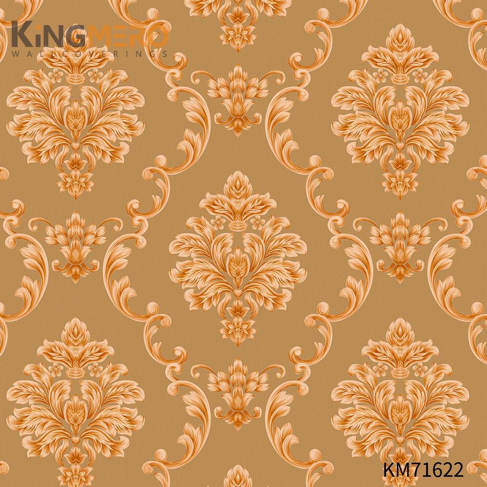 KINGMERO Durable PVC Flowers 0.53*9.5M(±5%) company wallpaper Photo studio Deep Embossed European Wallpaper SKU:KM71622