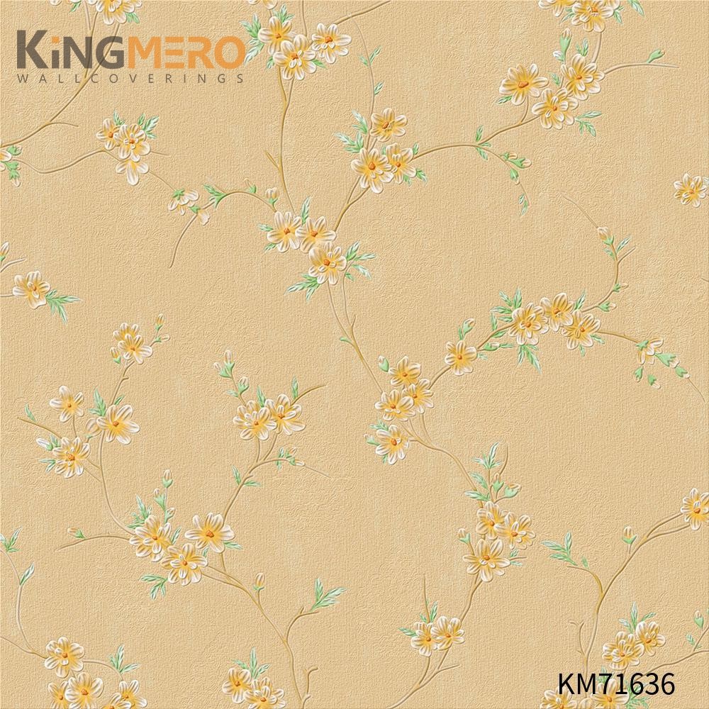 KINGMERO Durable PVC Deep Embossed European Photo studio 0.53*9.5M(±5%) wallpaper vendors Flowers Wallpaper SKU:KM71636