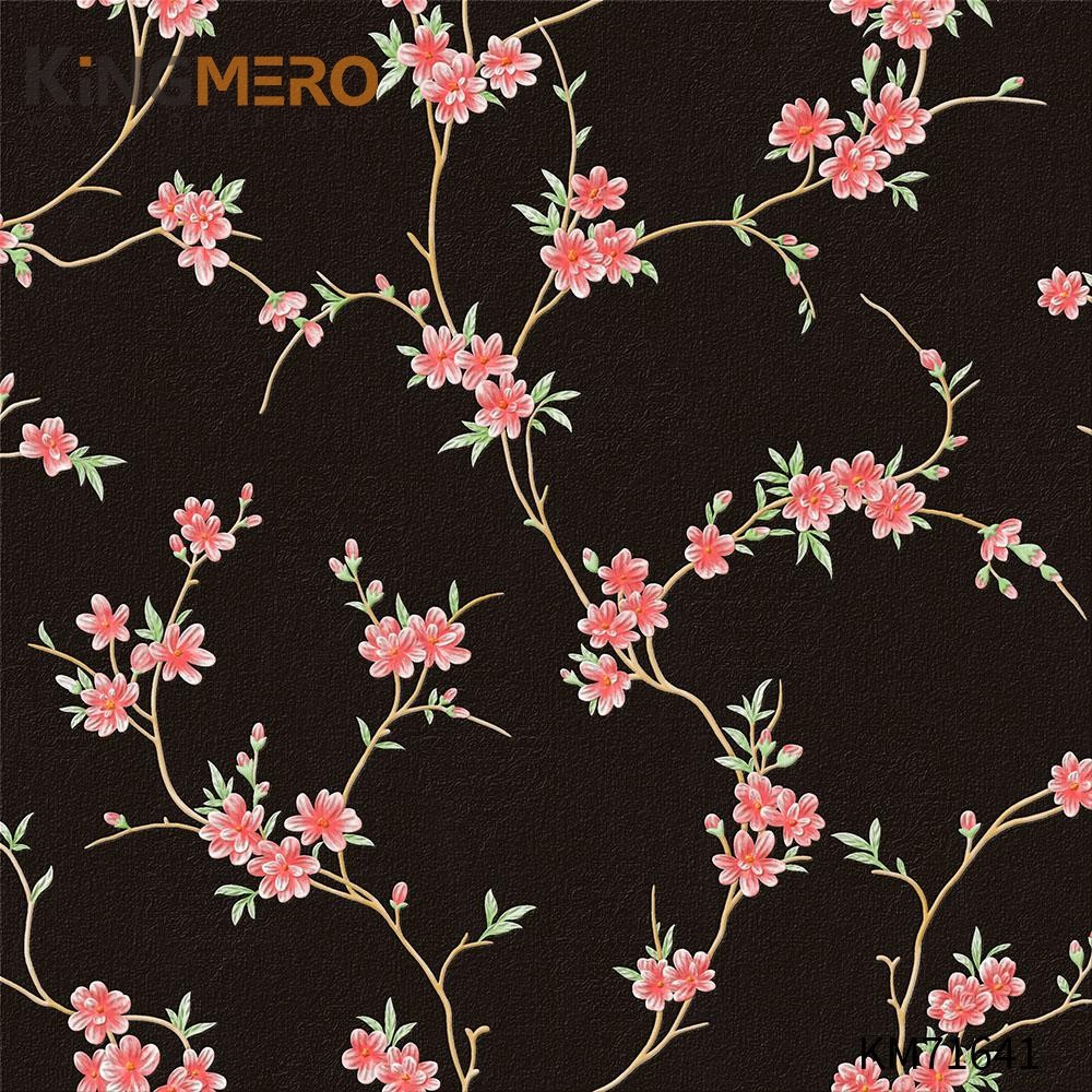 KINGMERO wallpaper bedroom walls Durable Flowers Deep Embossed European Photo studio 0.53*9.5M(±5%) PVC Wallpaper SKU:KM71641