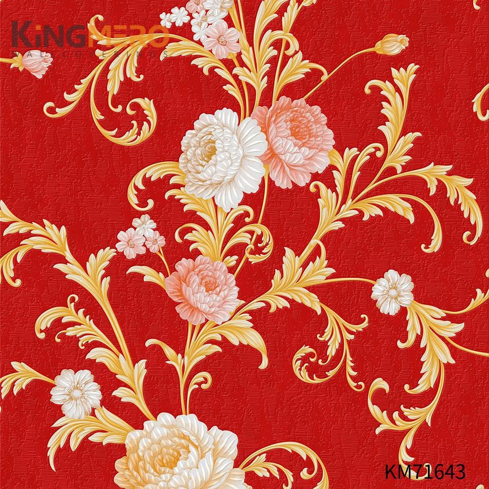 KINGMERO decorative paper for walls Durable Flowers Deep Embossed European Photo studio 0.53*9.5M(±5%) PVC Wallpaper SKU:KM71643