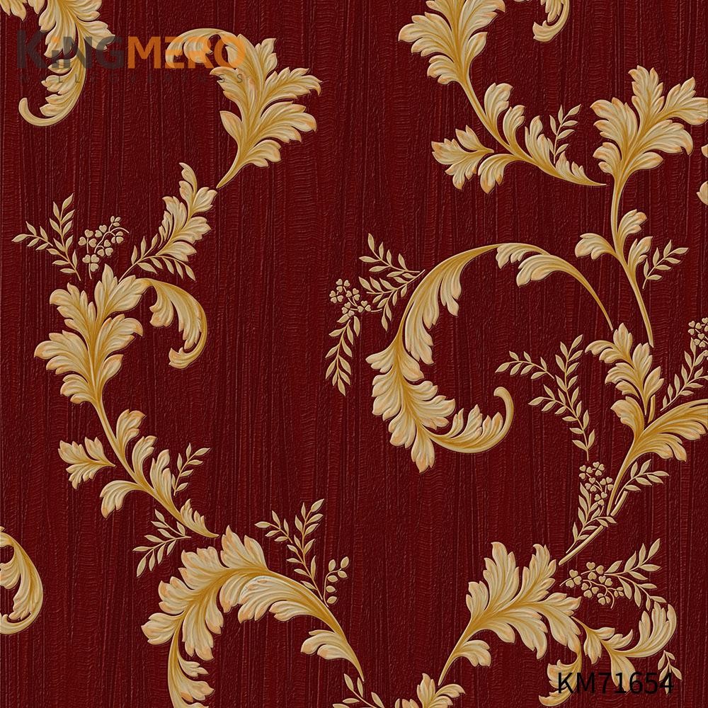 KINGMERO online wallpaper designer Durable Flowers Deep Embossed European Photo studio 0.53*9.5M(±5%) PVC Wallpaper SKU:KM71654