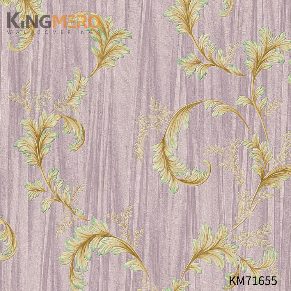 KINGMERO unique home wallpaper Durable Flowers Deep Embossed European Photo studio 0.53*9.5M(±5%) PVC Wallpaper SKU:KM71655