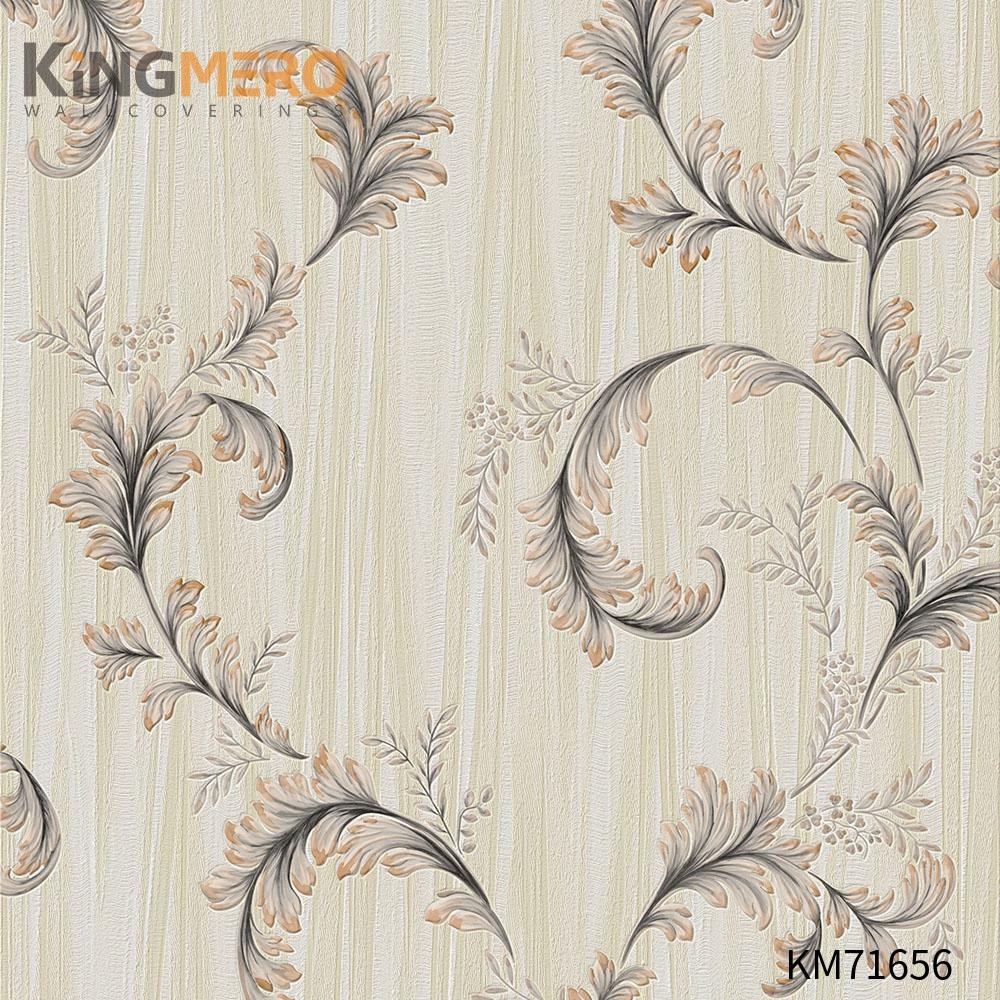KINGMERO online shop wallpaper Durable Flowers Deep Embossed European Photo studio 0.53*9.5M(±5%) PVC Wallpaper SKU:KM71656