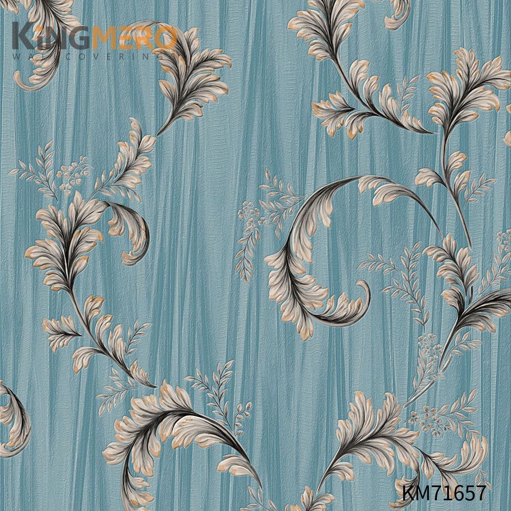 KINGMERO design for wallpaper for wall Durable Flowers Deep Embossed European Photo studio 0.53*9.5M(±5%) PVC Wallpaper SKU:KM71657