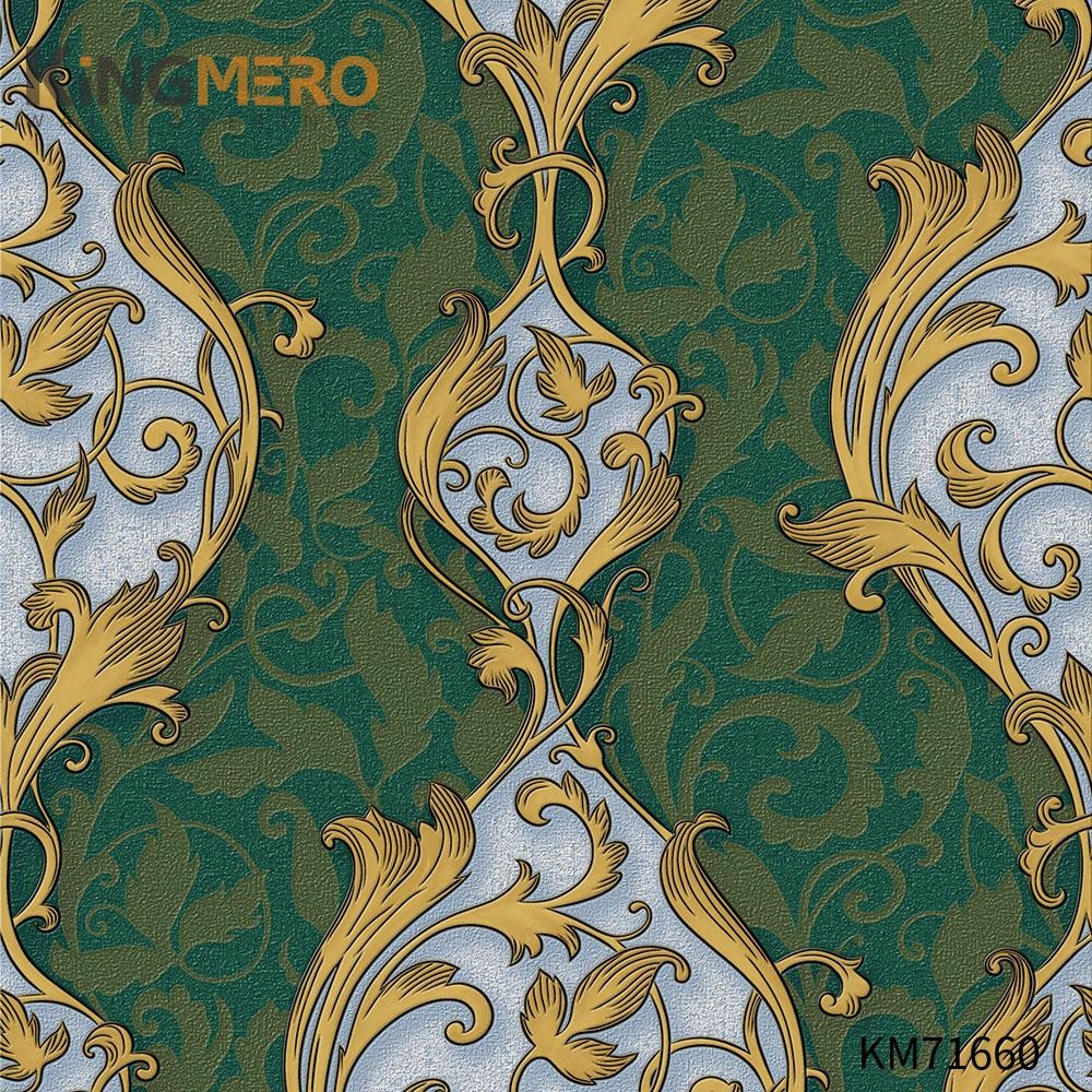 KINGMERO wallpaper in store Durable Flowers Deep Embossed European Photo studio 0.53*9.5M(±5%) PVC Wallpaper SKU:KM71660