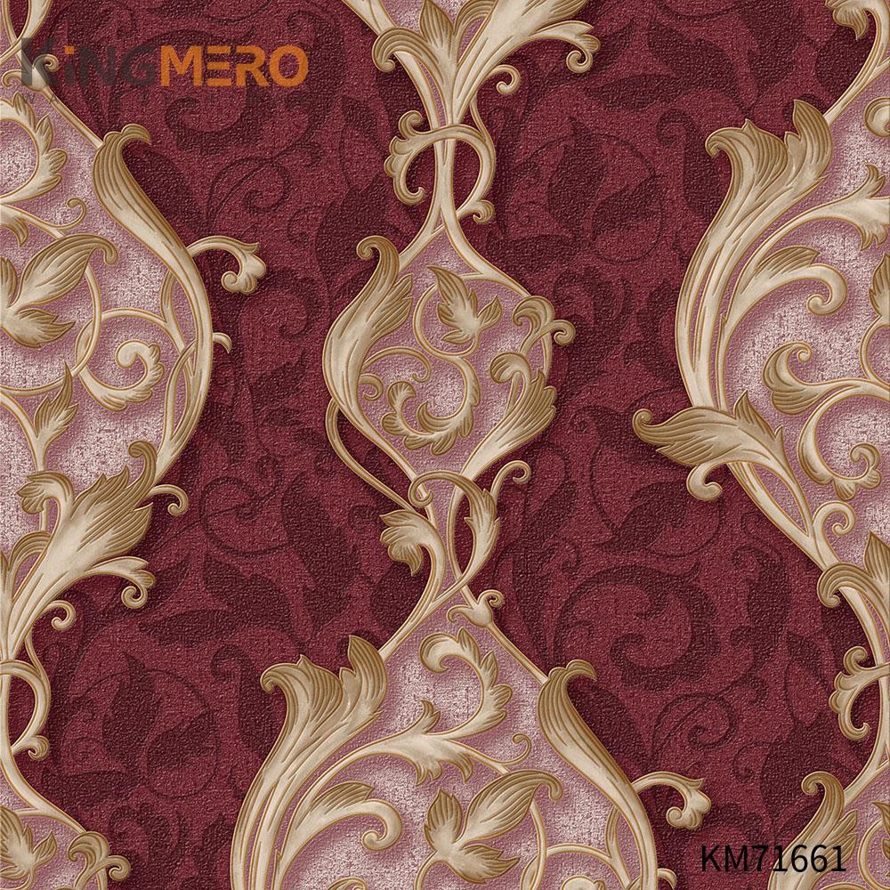 KINGMERO wallpaper decor store Durable Flowers Deep Embossed European Photo studio 0.53*9.5M(±5%) PVC Wallpaper SKU:KM71661