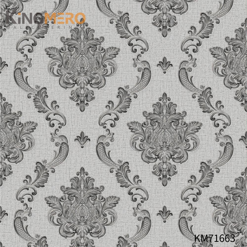 KINGMERO wallpaper for decoration Durable Flowers Deep Embossed European Photo studio 0.53*9.5M(±5%) PVC Wallpaper SKU:KM71663