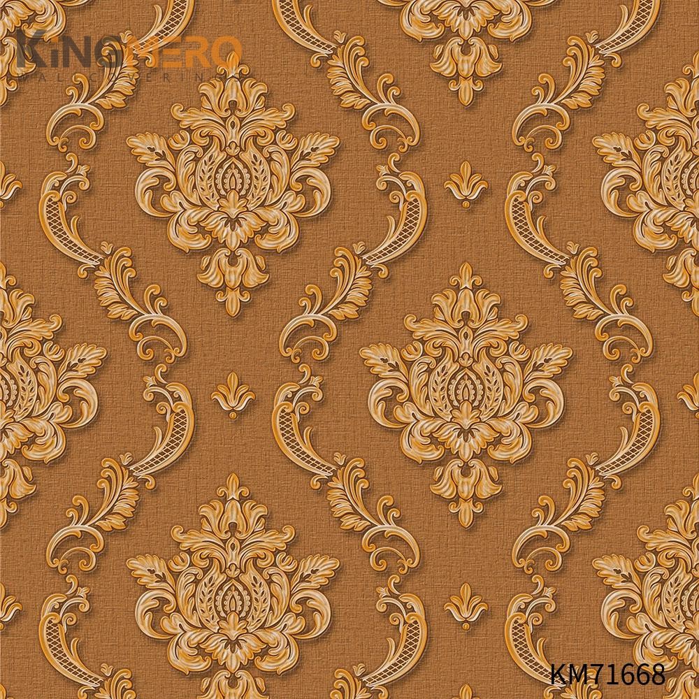 KINGMERO wallpaper wall design Durable Flowers Deep Embossed European Photo studio 0.53*9.5M(±5%) PVC Wallpaper SKU:KM71668