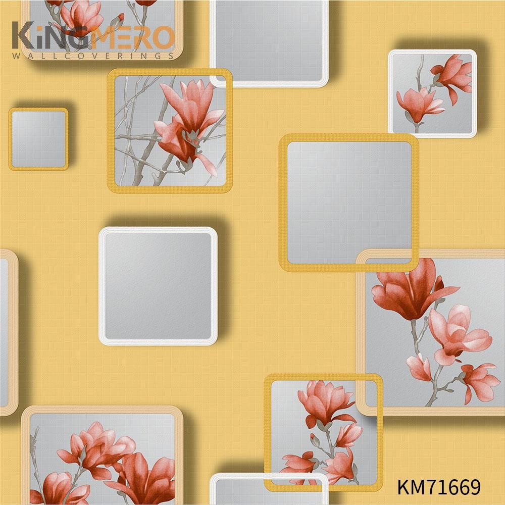 KINGMERO decorative paper wall Durable Flowers Deep Embossed European Photo studio 0.53*9.5M(±5%) PVC Wallpaper SKU:KM71669