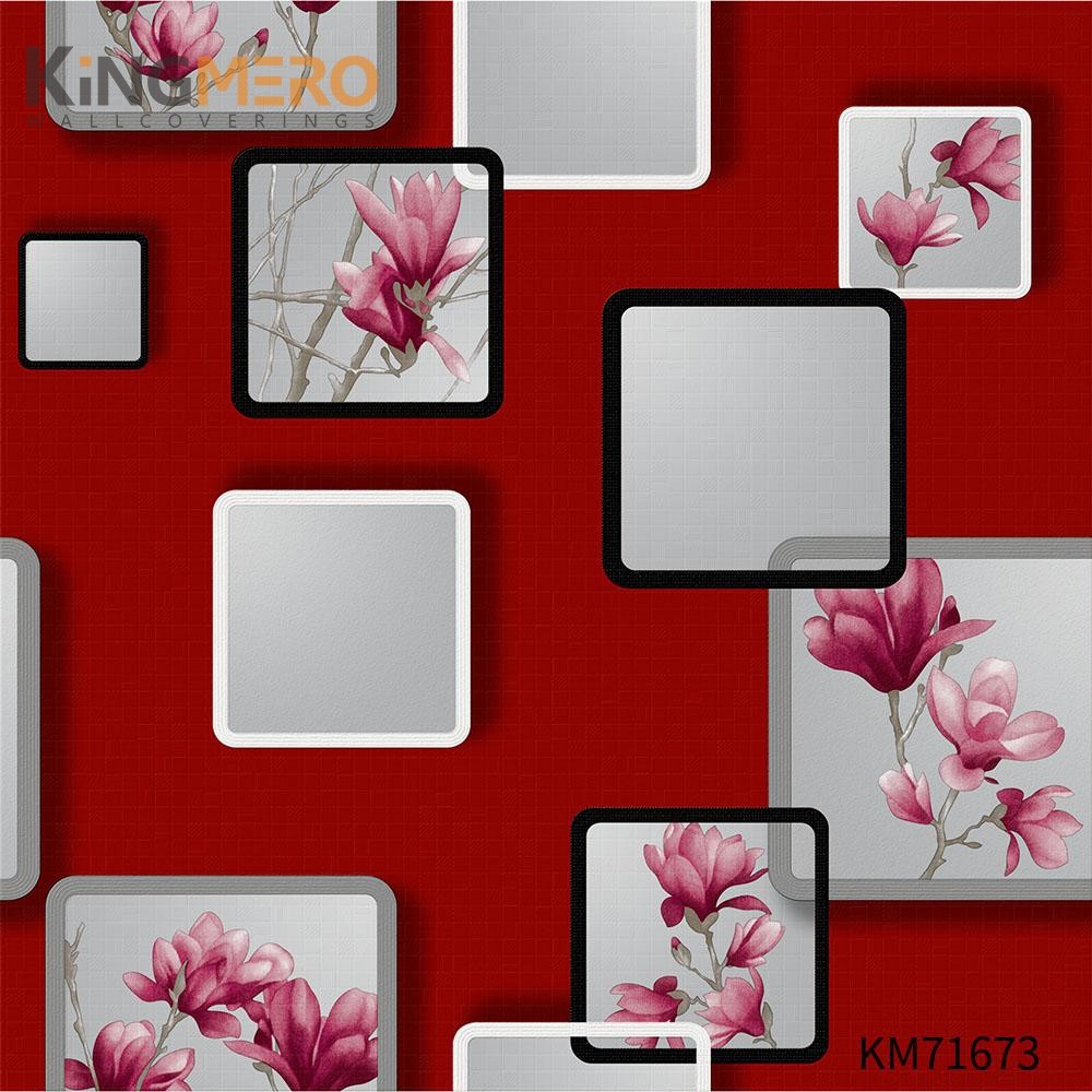 KINGMERO wallpaper design in bedroom Durable Flowers Deep Embossed European Photo studio 0.53*9.5M(±5%) PVC Wallpaper SKU:KM71673