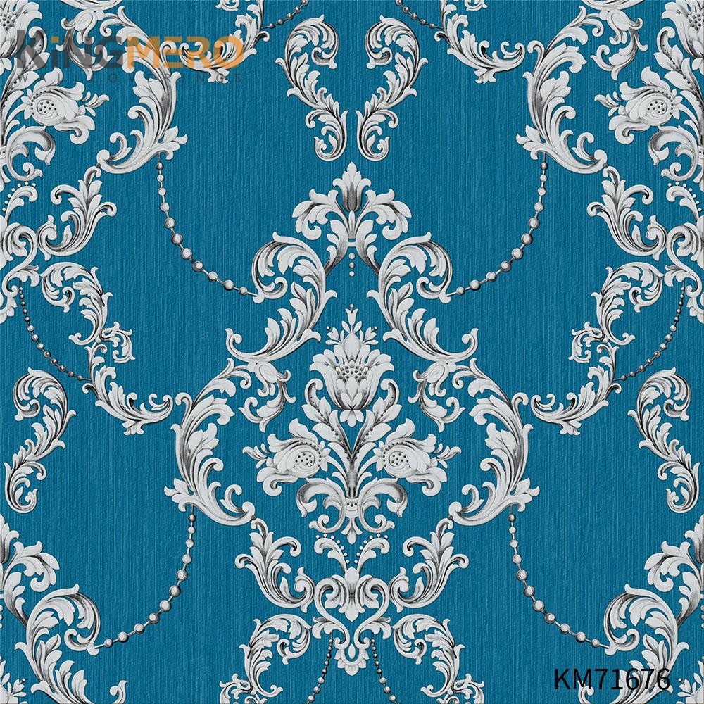 KINGMERO wallpaper pattern Manufacturer Flowers Bronzing Pastoral Home Wall 0.53*9.5M(±5%) PVC Wallpaper SKU:KM71676