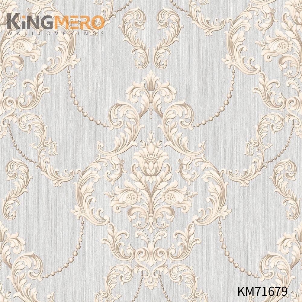 KINGMERO PVC Manufacturer Flowers where to buy wallpaper Pastoral Home Wall 0.53*9.5M(±5%) Bronzing Wallpaper SKU:KM71679