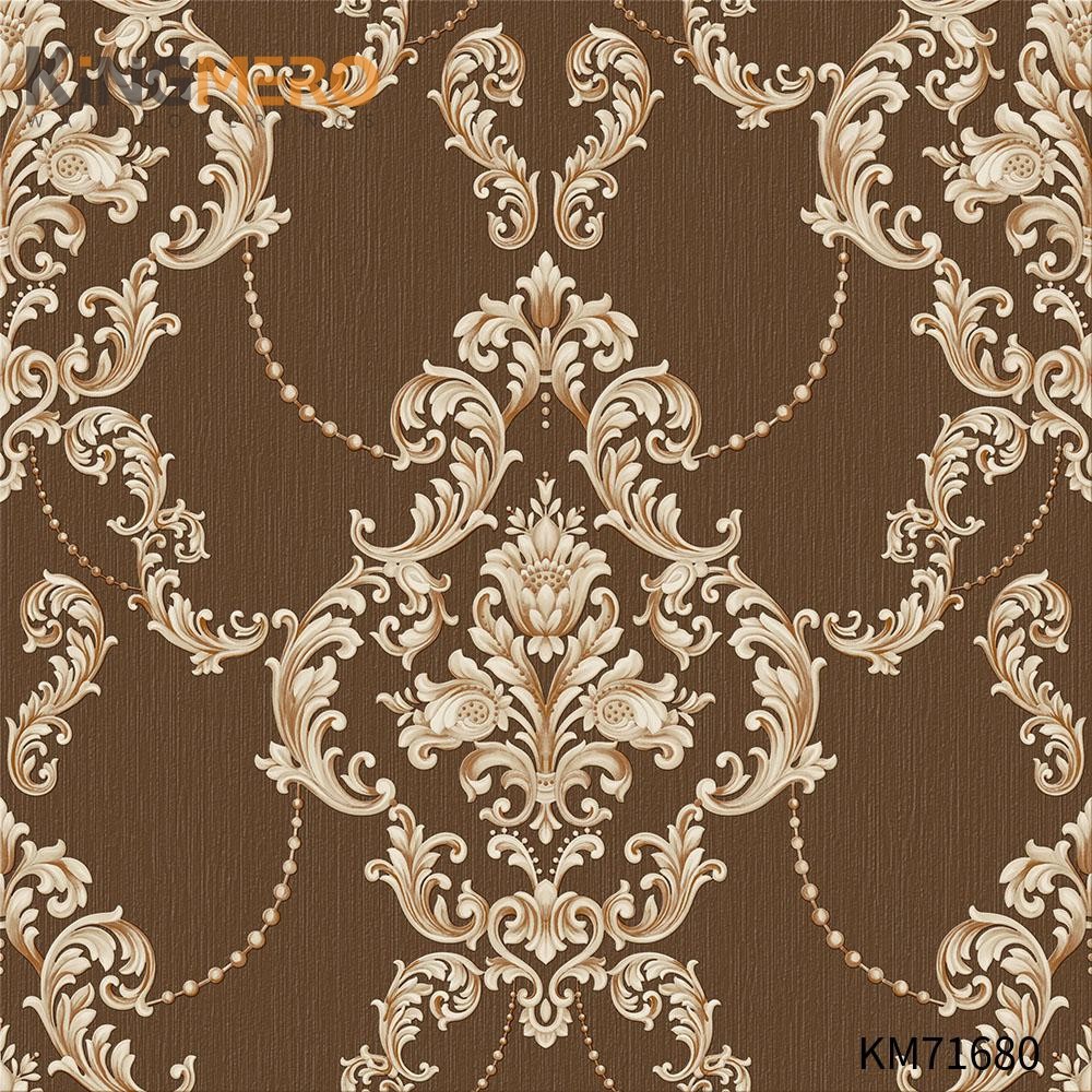KINGMERO PVC Manufacturer Flowers Bronzing baby wallpaper Home Wall 0.53*9.5M(±5%) Pastoral Wallpaper SKU:KM71680