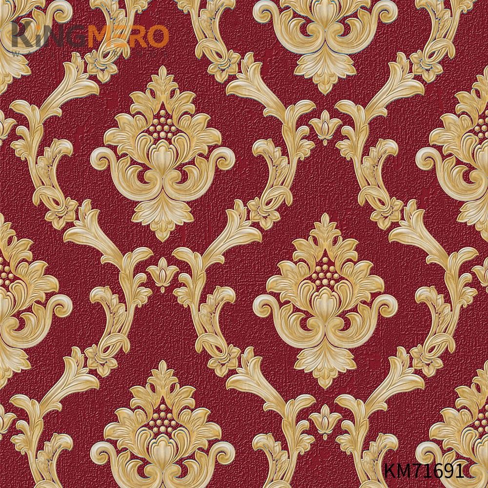 KINGMERO PVC Manufacturer Home Wall Bronzing Pastoral Flowers 0.53*9.5M(±5%) wall decor wallpaper Wallpaper SKU:KM71691